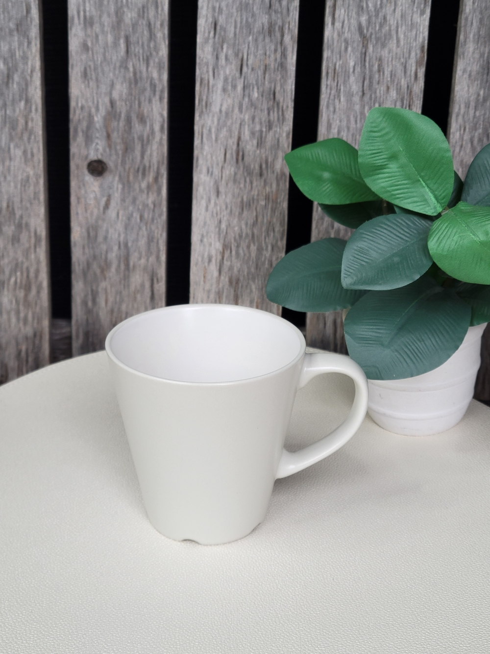 Ikea Fargirk white stoneware mug